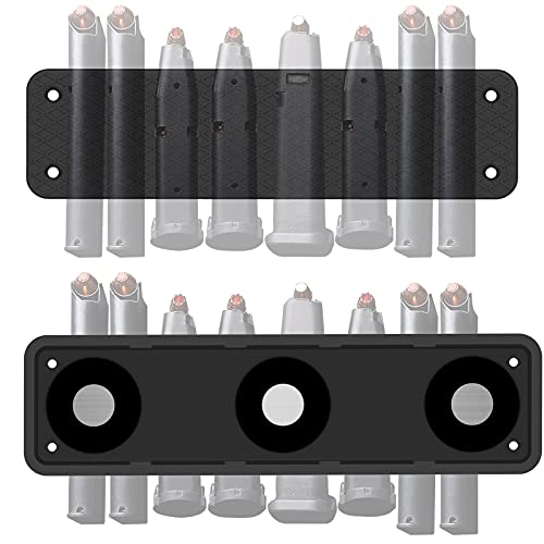 Magnetic Ammunition Holder, Gun Magnet Double Sided,Gun Magazine Storage/Organizer in Shelf, Cabinet, Locker, Vault, Desk,Door, Ammo Gun Safe Accessories Mount for Pistol, Handgun Mags&Clips - size: 2 Pack Magnetic Ammunition Holder