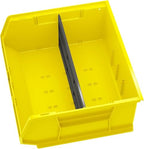 Akro-Mils 30250 AkroBins Plastic Storage Bins, Space-Saving Stackable Bins for Garage, Pantry, Craft Organization, 15" x 16" x 7", Yellow, 6-Pack - color: Yellow
