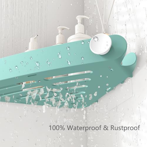 Sotfamily Plastic Shower Caddy Corner (For 90° Only), 4 Pack Adhesive Corner Shower Shelves for Bathroom Organizers and Storage, Turquoise - color: Turquoise, size: 4 Pack