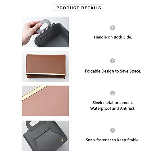Foldable Basket Organizers and Storage Shelves Cart Cabinet Closet,Small Cube Organizer Bin with Handles (Dark Grey) - color: Dark Grey