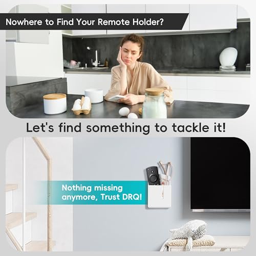 DRQ 2pc Adhesive Remote Control Holder, Wall Mount TV Controller Holder, TV Remote Organizer, Wall Pen Holder Desk Accessories Storage for Home Office School, White - color: 2PC White, size: 2 Pack