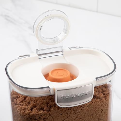 ProKeeper+ Airtight Food Storage Container Set – Clear Plastic Flour and Sugar Canister Set with Magnetic Accessories for Kitchen Organization (White, 9-Piece) - color: White, size: 9-Piece