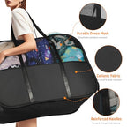 Collapsible Laundry Baskets with 3 Compartment, 150L Tear-proof Pop Up Hamper, Foldable Laundry Basket with Tote Handles, Dirty Clothes Hamper for Laundry, Bedroom, Bathroom, Dorm Black - style: 3 Compartments- Black