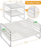 2 Pack Pantry Organization and Storage, Expandable Foil and Plastic Wrap Organizer, Adjustable Kitchen Wrap Organizer Rack for Cabinet, Foil Saran Wrap Holder Shelf for Sandwich Plastic Bags Box, - size: 2 Pack