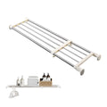 BAOYOUNI Tension Shelf Adjustable Closet Rod Space Saving Wardrobe Clothes Dividers Ivory, 33.07-46.26 Inches - size: (33.07-46.26) IN