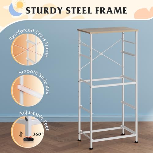 WLIVE Dresser with 4 Drawers, Storage Tower, Organizer Unit, Fabric Dresser for Bedroom, Hallway, Entryway, Closets, Sturdy Steel Frame, Wood Top, Easy Pull Handle, Cream White - color: Cream White