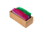Lipper International Bamboo Wood Utensil Holder Storage Box for Cooking Tools, Makeup, or Office Supplies, 4" x 9 1/4" x 3" | (Pack of 6) - size: 4" x 9 1/4" x 3" (Pack of 6)