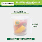 Freshware Food Storage Containers [240 Set] 24 oz Plastic Deli Containers with Lids, Slime, Soup, Meal Prep Containers | BPA Free | Stackable | Leakproof | Microwave/Dishwasher/Freezer Safe - size: 24 oz - 240 Sets