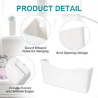 Colarr 6 Pack Expandable Pocket Wall File Holder Plastic Hanging Wall Organizer Space Saving Wallmount File Holder for Office Mail Letter Magazine(White) - color: White