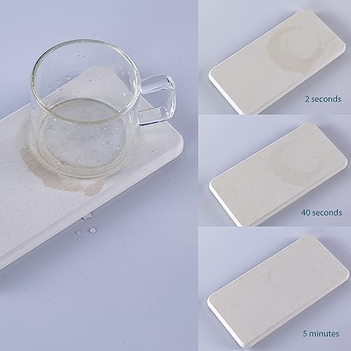 NiuYichee 2 Pcs Water Absorbing Stone Trays, Kitchen/Bathroom Sink Soap Dish, Diatomite Tray Used for Hand Soap & Cosmetic Bottles in The Modern Home, 3.15" W x 6.3" L, White - color: White, size: 6.3" x 3.15"