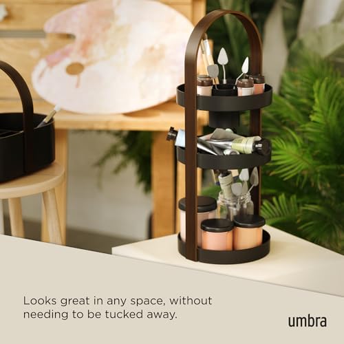 Umbra Bellwood Caddy - color: Black/Walnut, size: Large