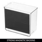 iDesign Magnetic Small Clear Plastic Organizer Bins for Laundry Room Storage - 2-Pack - size: Small, style: Pack of 2