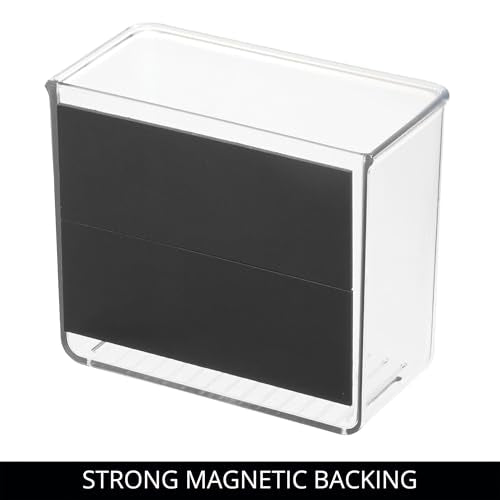 iDesign Magnetic Small Clear Plastic Organizer Bins for Laundry Room Storage - 2-Pack - size: Small, style: Pack of 2