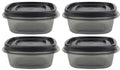 Bundle Food Storage Container Set, Easy Find Lids with Chalk Pen And Chalk Labels (Silver, 1.25 Cup Pack of 4) - color: Silver, size: 1.25 Cup Pack of 4