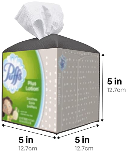 Carrotez Tissue Box Cover, [Refined] Modern PU Leather Square Tissue Box Holder - Decorative Holder/Organizer for Bathroom Vanity Countertop, Night Stands, Office Desk & Car 5"X5"X5" - Charcoal - color: Charcoal, size: [Square]