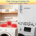 Gute Sealed Auto Pop-Up Laundry Pod Holder with Lid, 3-Piece Laundry & Dishwasher Pod Container Set for Laundry Room Organization (67oz, 94oz, 186oz Capacity) - color: 10.3L