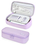 YOKUMA Pencil Case,Large Capacity Pencil Pouch,Aesthetic Zipper Pencil Box, Back to School Supplies for College Student Teen Adults,Travel Essentials,Electronic Cable Organize - color: Lilac