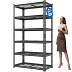 REIBII 3300LBS Garage Shelving Heavy Duty, 79" H x 40" W x 16" D Garage Storage Shelves, 6 Tier Adjustable Metal Shelving Unit, Multi-Use Storage Rack for Kitchen, Office Room, Pantry, Basement - size: 40"Wx16"D x 79"H