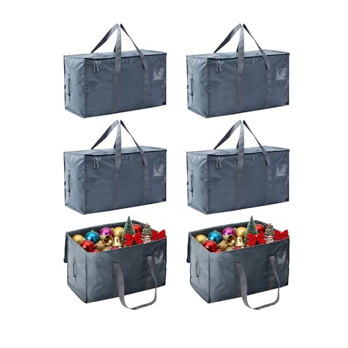 Moving Bags Heavy Duty Extra Large, Moving Boxes, Moving Supplies Essentials,Storage Bins with Lids, Plastic Packing Totes, Storage Bags for Clothes with Handles & Zippers(Grey, 6 Pack) - color: Grey, size: 6 Pack