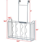 Simple Houseware Over Cabinet Door Organizer, Silver - size: 1 Pack
