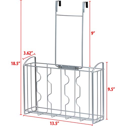 Simple Houseware Over Cabinet Door Organizer, Silver - size: 1 Pack