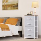 YITAHOME Dresser with 4 Drawers - Fabric Storage Tower, Organizer Unit for Bedroom, Living Room, Hallway, Closets - Sturdy Steel Frame - color: A - Ight Grey Fabric, style: 4-Drawer