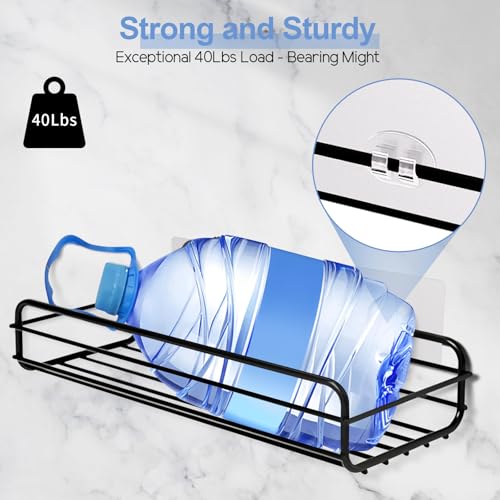 Shower Caddy Adhesive Replacement, Strong Shower Shelf Adhesive,2 Pack WaterProof Showers Adhesives Strip, Ad-hesive Hook for Showers, No Drilling for Bathroom Storage Shelve and Kitchen Rack - color: 2pcs Transparent