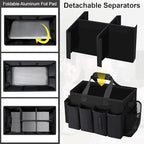 Wearable Large Cleaning Caddy Bag for Housekeeper, Clean Supply Organizer with Adjustable Shoulder, Waist & Handle Straps, Detailing Bag for Kitchen Supplies (Black) - color: Black