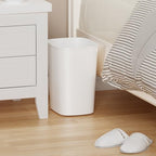 CEROELDA Small Bathroom Trash Can, 2.6 Gallon Slim Mini Garbage Can Small Trash Bin Plastic Waste Basket for Dorm Room, Bedroom, Office, Toilet (White) - color: 1 Pack-No Lid-White