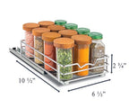 Pull Out Cabinet Organizer for Spices, Cans - Heavy Duty with Lifetime Limited Warranty- Pull Out Spice Rack- Cabinet Pull Out Shelf for Cans,Dishes, Etc, 6-1/2 "W x 10-1/2"D x 2-3/4”H, Chrome - size: 6.5 Inch - Single