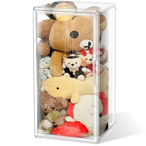 1 Pack Extra XXXXX-Large Tall Boot Storage 13.8”x 12.2”x 23.6" Acrylic Display Case Long Tall Boot Shoe Storage Box Clear Giant Figure Collection Showcase with Magnetic Lid - color: Clear, size: XXXXX-Large