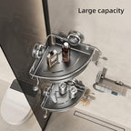 VOLPONE Corner Shower Caddy Suction Cup Shower Shelf Corner No Drilling Bathroom Shower Organizer Storage Rack Adhesive (2-Pack, Gray)
