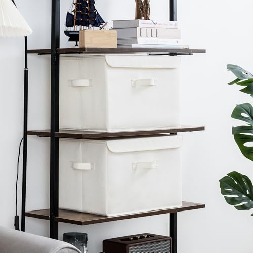 GRANNY SAYS Storage Boxes with Lids, Large Storage Bins with Lids, Decorative Box, Shelves Baskets, Clothes Storage and Organization, 2-Pack - color: Ivory White, size: Extra Large-2 Pack
