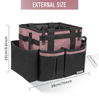 SCAVATA Compact Wearable Cleaning Caddy, Small Cleaning Caddy Supplies Organizer with Handle & Shoulder Straps for Housekeepers, Under Sink & Car Cleaning Tool Organizers Bag (LotusPink) - color: LotusPink