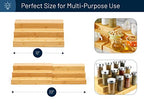 RoyalHouse Bamboo Expandable Spice Rack Organizer, 3-Tier Adjustable Kitchen Cabinet, Countertop Display Shelf, Space Organizer for Kitchen and Bathroom - color: Bamboo Spice Rack Pack of 1