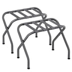 SONGMICS Luggage Rack for Guest Room, Set of 2 Suitcase Stands, Foldable Steel Frame, for Hotel, Bedroom, Holds up to 110 lb, 27.2 x 15 x 20.5 Inches, Slate Gray URLR001G02 - color: Slate Gray, style: Basics