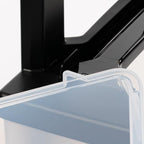 IRIS USA Plastic Drawer Storage Organizer, 3-Drawers, 2-Pack, for Classroom Art Craft Supplies, Bathroom Bedroom, Laundry Room, Black/Clear
