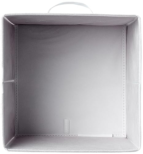 Amazon Basics Collapsible Fabric Storage Cubes Organizer with Handles, Sturdy Storage Bins, White, 10.5-x-10.5-x-11-inch, 6-Pack - color: White, size: 10.5"x10.5"x11"
