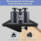 Bedside Shelf, BedShelfie, Bed Shelf with Cable Catch, College Dorm Room Essentials, Clip on Floating Desk Tray, Bed Side Table Storage, Loft Nightstand Decor (Black)