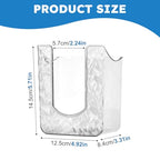 CALIDAKA 2Pcs Bathroom Wipes Holder, Kitchen Wipes Storage, Wall-Mounted Tissue Holder, Non-Slip Flushable Wipes Box, Wipe Container, Wipes Holder for Kitchen Bathroom (Clear+Clear Grey)