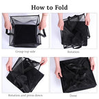 6 Pack Popup Laundry Hamper Collapsible Mesh Laundry Baskets with Handles, Portable Dirty Clothes Baskets Single Layer Foldable Clothes Hamper for Washing Storage, Dorm and Travel Use (Black,13 Inch)
