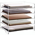 SANRUI Acrylic Desk File Organizer 5 Tier Letter Tray Paper Organizer with Handle for Office, Home, Classroom Clear Desk Organizer Document Holder - style: Enlarged File Tray 5 Tier