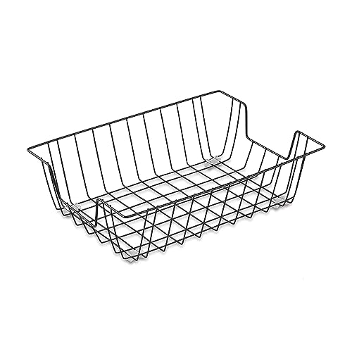 Staples Front‑Loading Letter Tray, Black Steel, 3‑Pack – Stackable Metal Desktop Organizer for Office Paper & Files