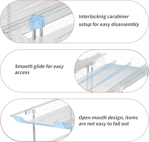 Attelite Can Organizer for Pantry, 3 Sets 4 Tiers Can Storage Organizer Pantry,Soda Can Organizer for Fridge 48 Cans Rack Automatic Rolling Stackable Canned Food Organizer,Clear - size: 4tier*3sets