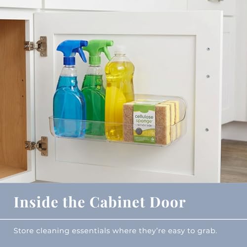 No-Drill Acrylic Shower Caddy – Wall Mounted Bathroom Shelf with Drain Holes, Strong Adhesive, Large Capacity for Shower, Kitchen, RV – Sandra Series - size: Large
