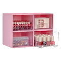 Vtopmart 4 Pack Small Clear Stackable Storage Drawers, Acrylic Bathroom Makeup Organizer, Plastic Storage Bins For Vanity, Undersink, Kitchen Cabinets, Pantry, Home Organization,Pink - style: 4pack-Pink