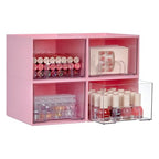 Vtopmart 4 Pack Small Clear Stackable Storage Drawers, Acrylic Bathroom Makeup Organizer, Plastic Storage Bins For Vanity, Undersink, Kitchen Cabinets, Pantry, Home Organization,Pink - style: 4pack-Pink