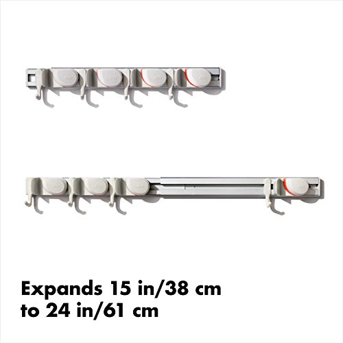 OXO Good Grips Wall-Mounted Mop and Broom Organizer - size: 3"x5"x17"