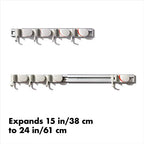 OXO Good Grips Wall-Mounted Mop and Broom Organizer - size: 3"x5"x17"