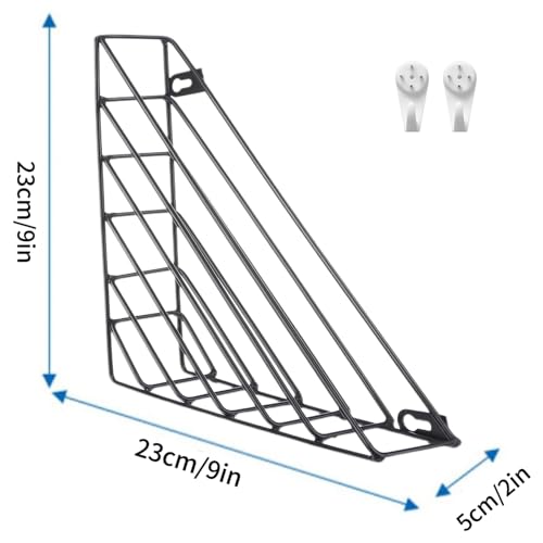 CROISSANT Wall Mounted File Organizer,Metal Magazine Basket, Wall Mounted Magazine Rack, Suitable for Hanging File Folders for Office Living Room(Black, 1 Pack) - color: Black, size: 1 Pack